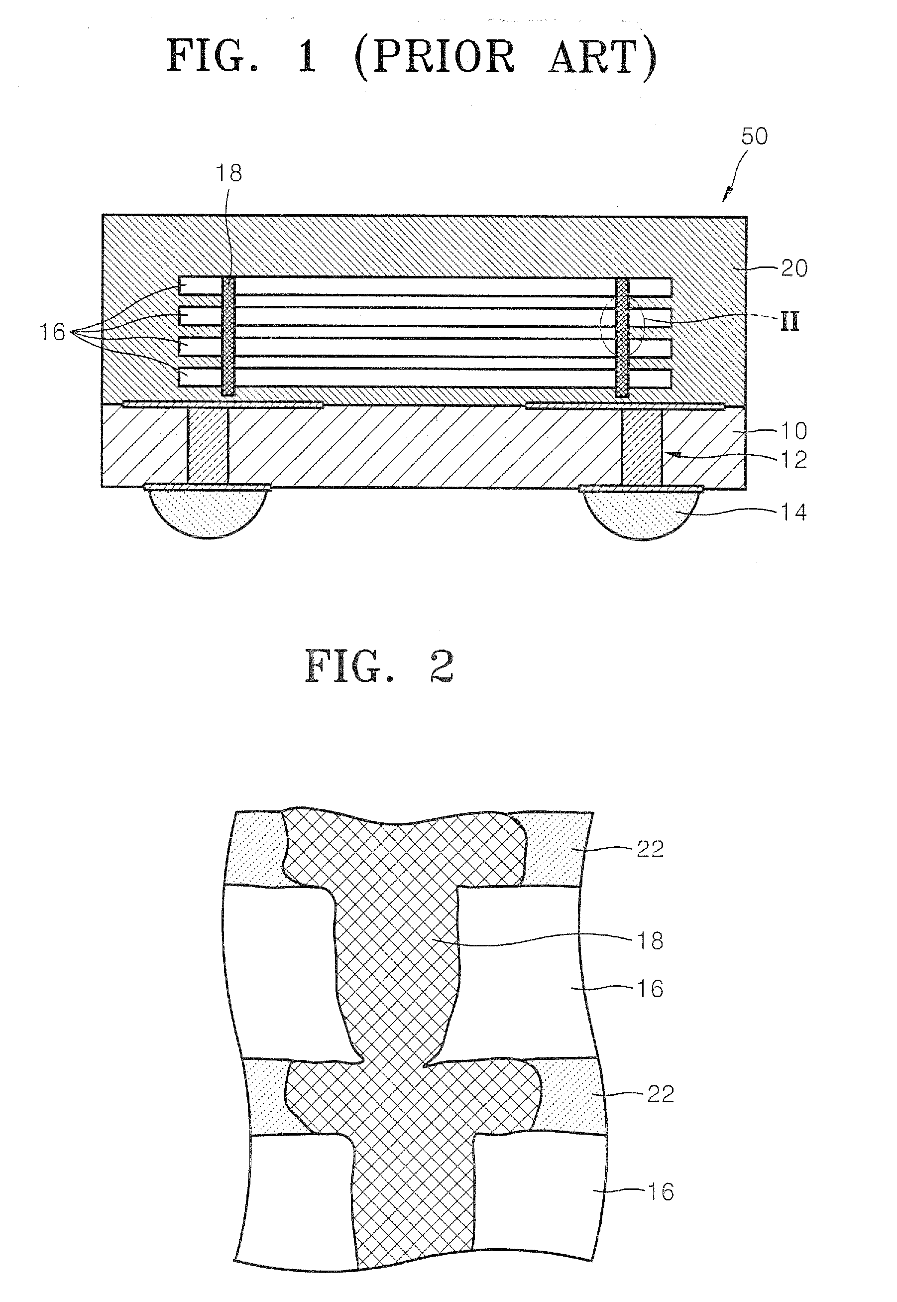 Wafer stacked package having vertical heat emission path and method of fabricating the same