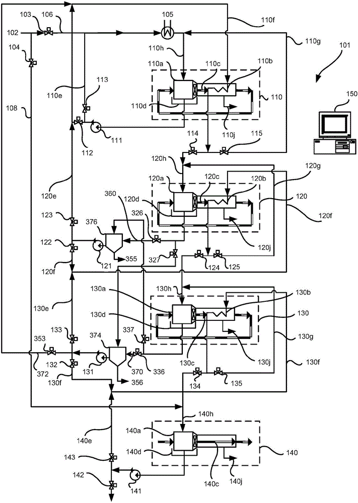 Multiple effect concentration swap de-scaling system