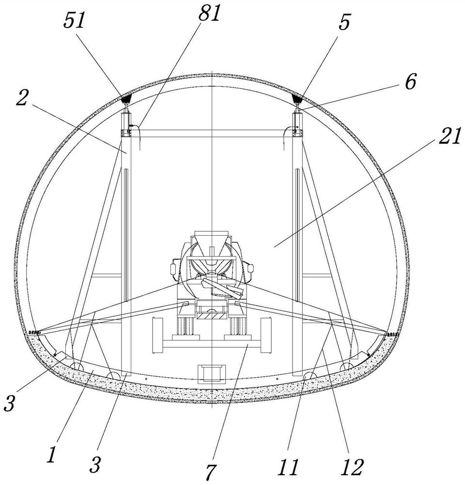 Anti-floating inverted arch formwork device