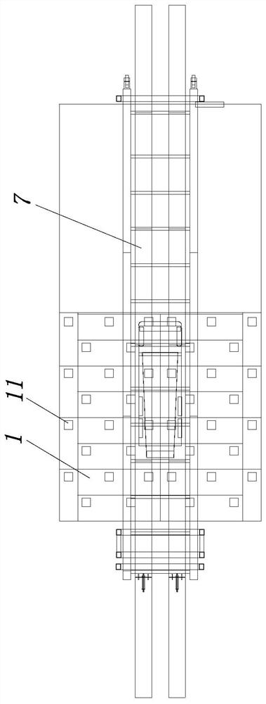 Anti-floating inverted arch formwork device