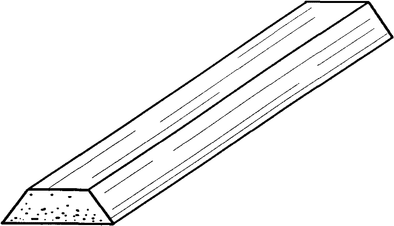 Ladder-shaped bamboo original state recombined material and manufacturing method thereof