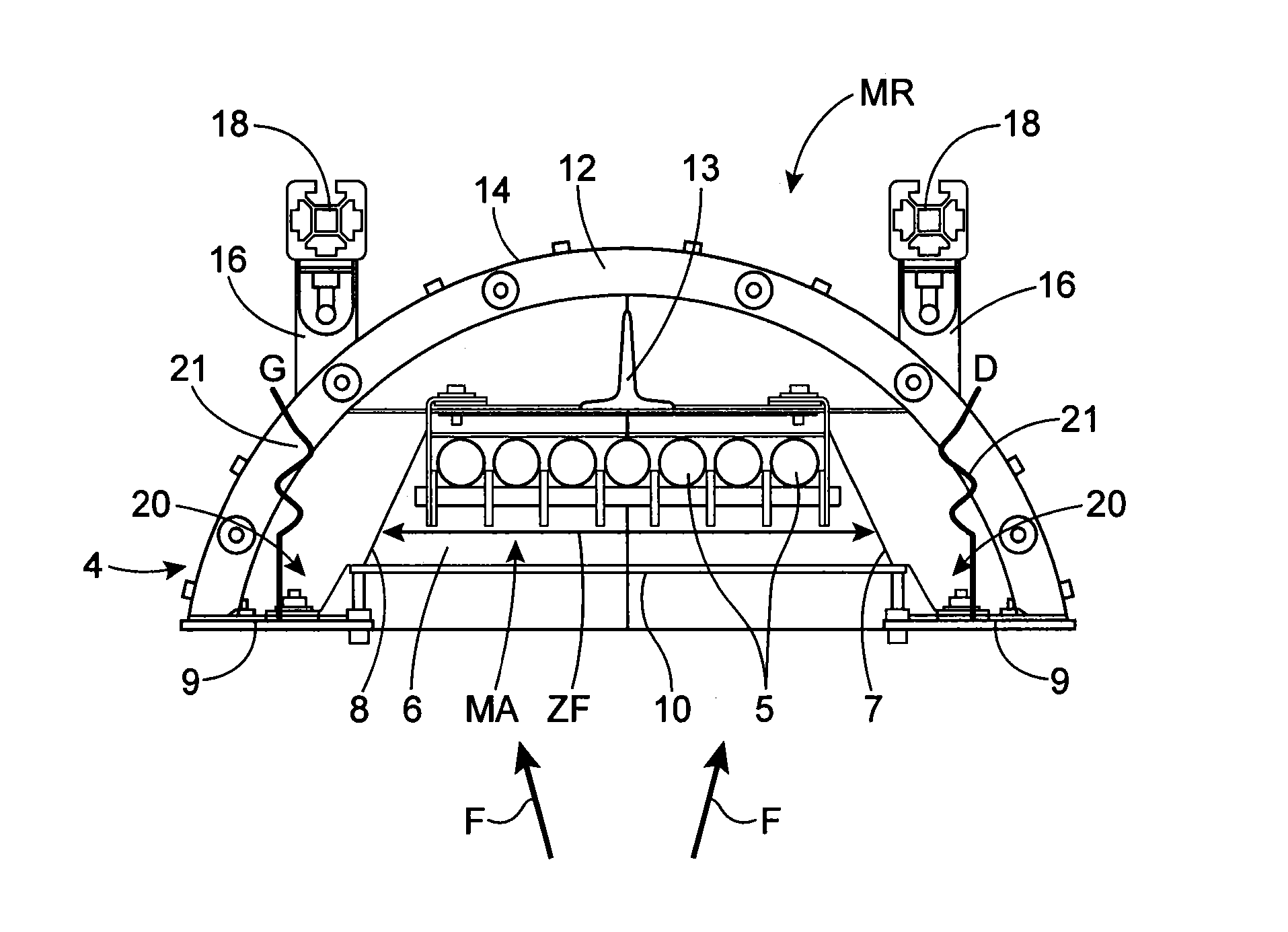 Receiver module for solar power station with in-built thermal monitoring