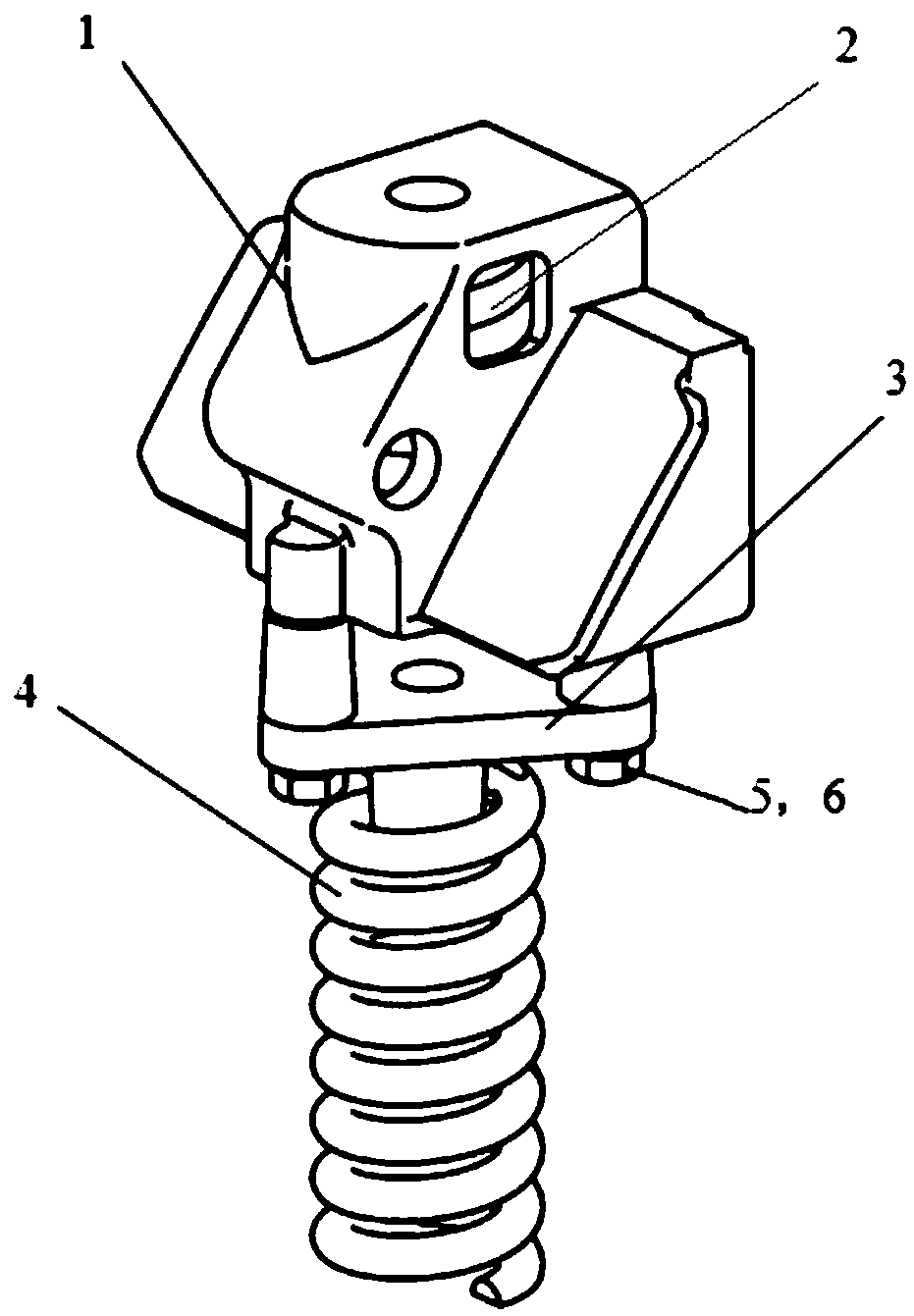 A railway freight car bogie vibration damping device which can provide composite vibration damping force