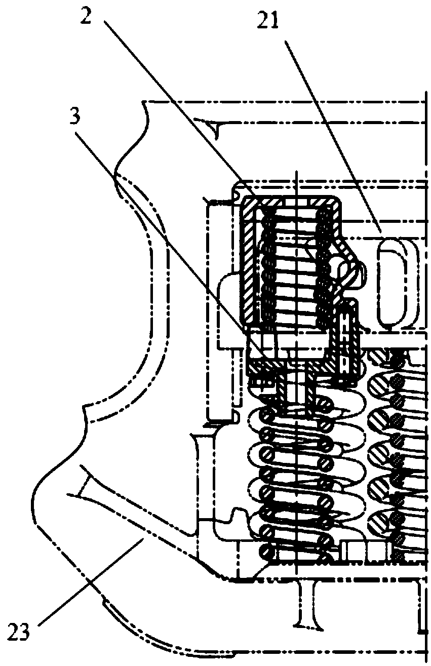 A railway freight car bogie vibration damping device which can provide composite vibration damping force