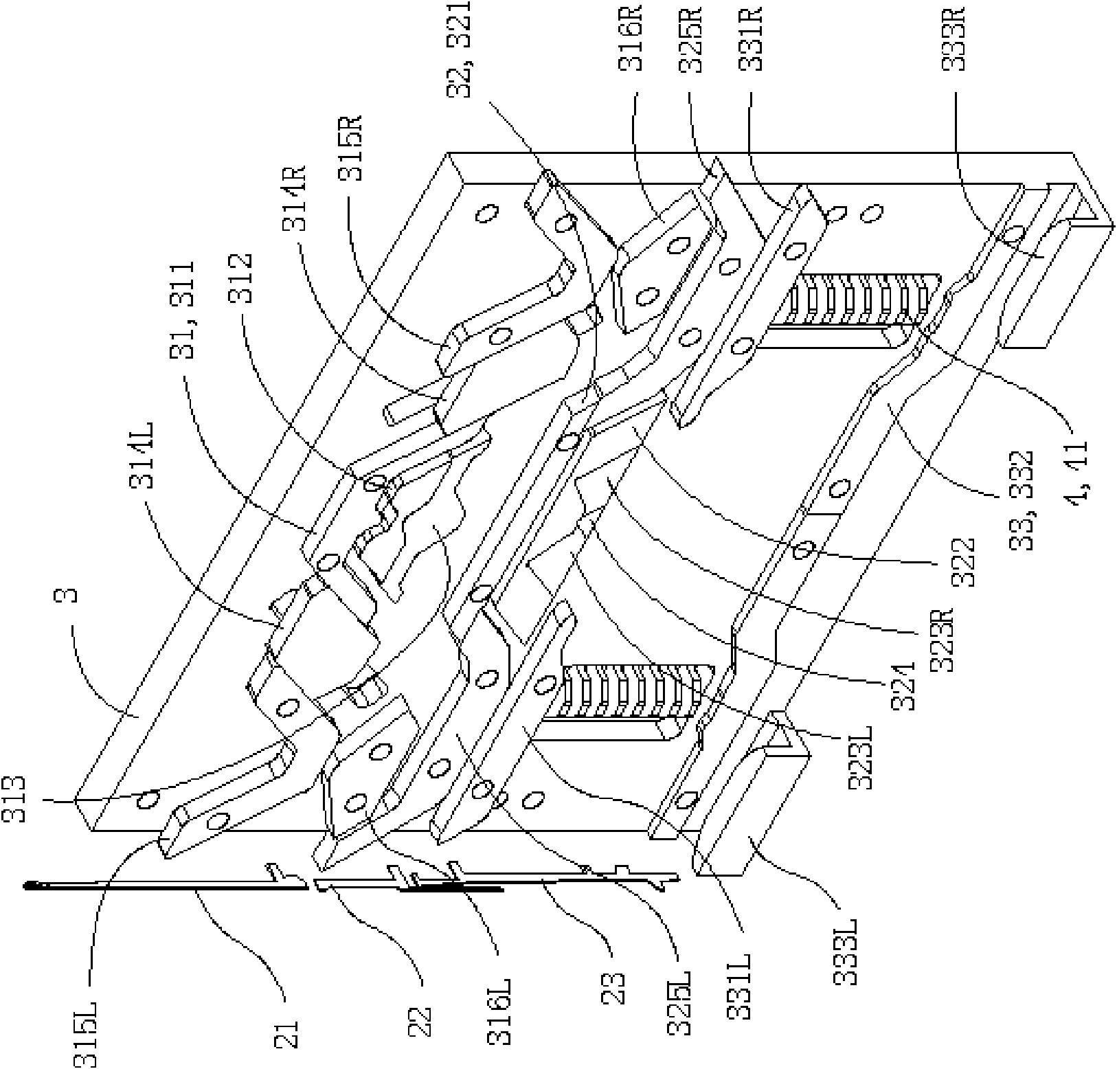 Walk-needle control mechanism of computer transversal knitting machine