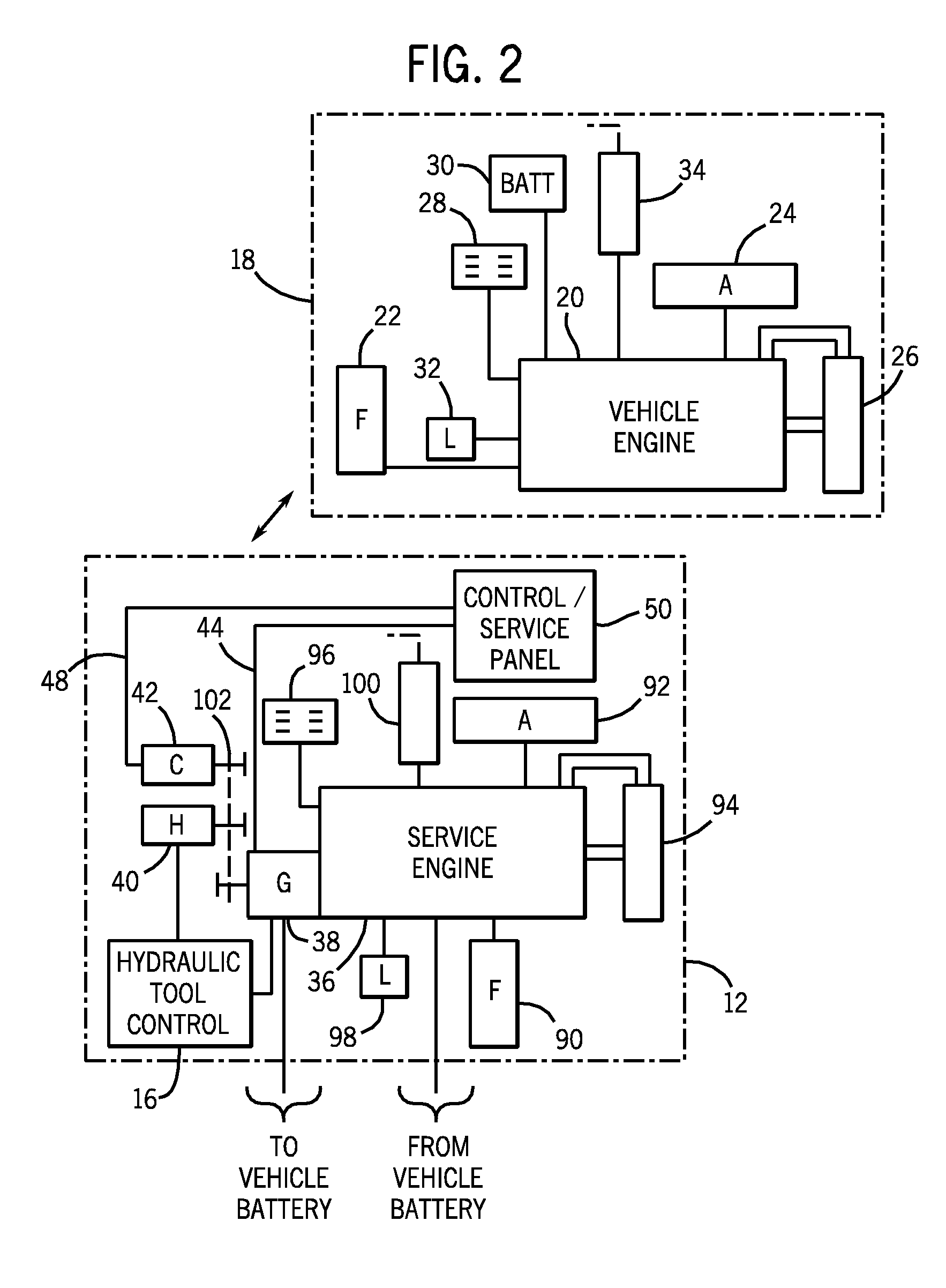 Hydraulic tool control that switches output