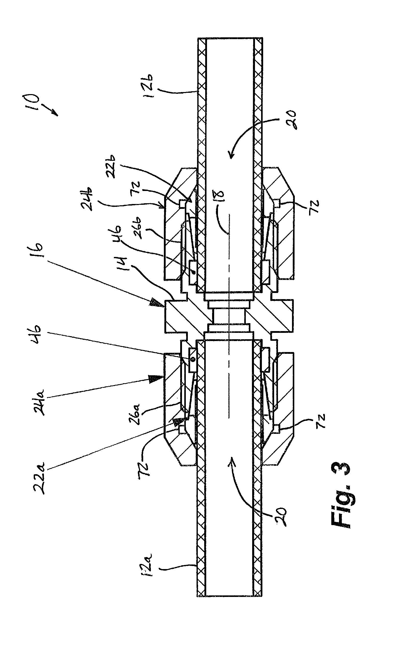 Fluid line connector