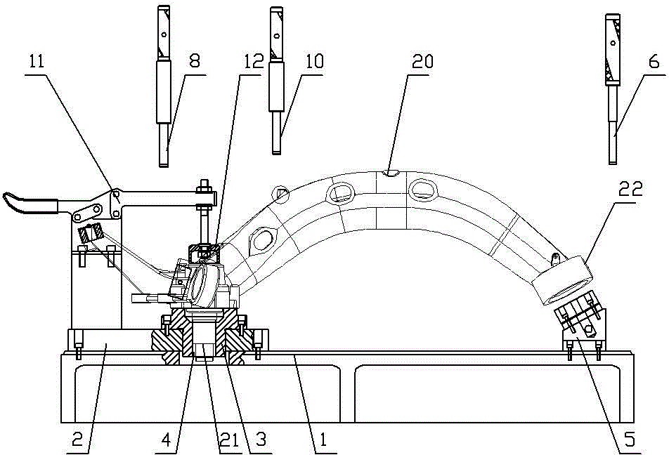 Detection tool for steering knuckle