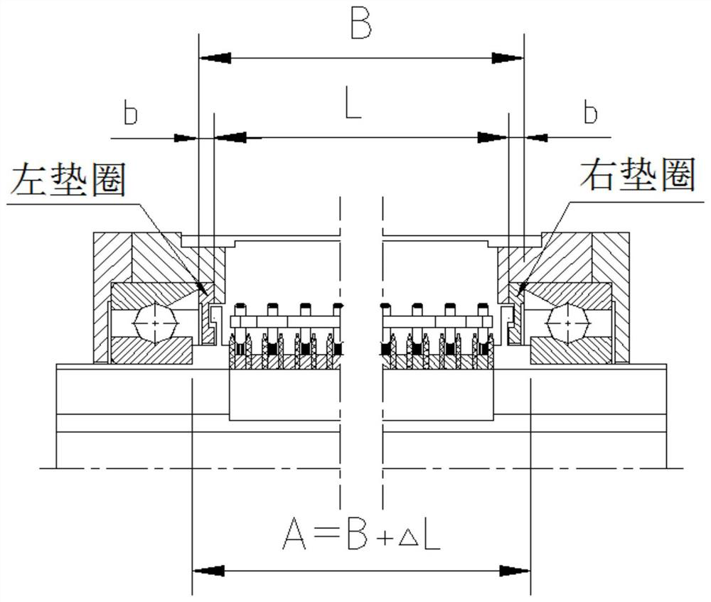 Angular contact bearing pre-tightening method