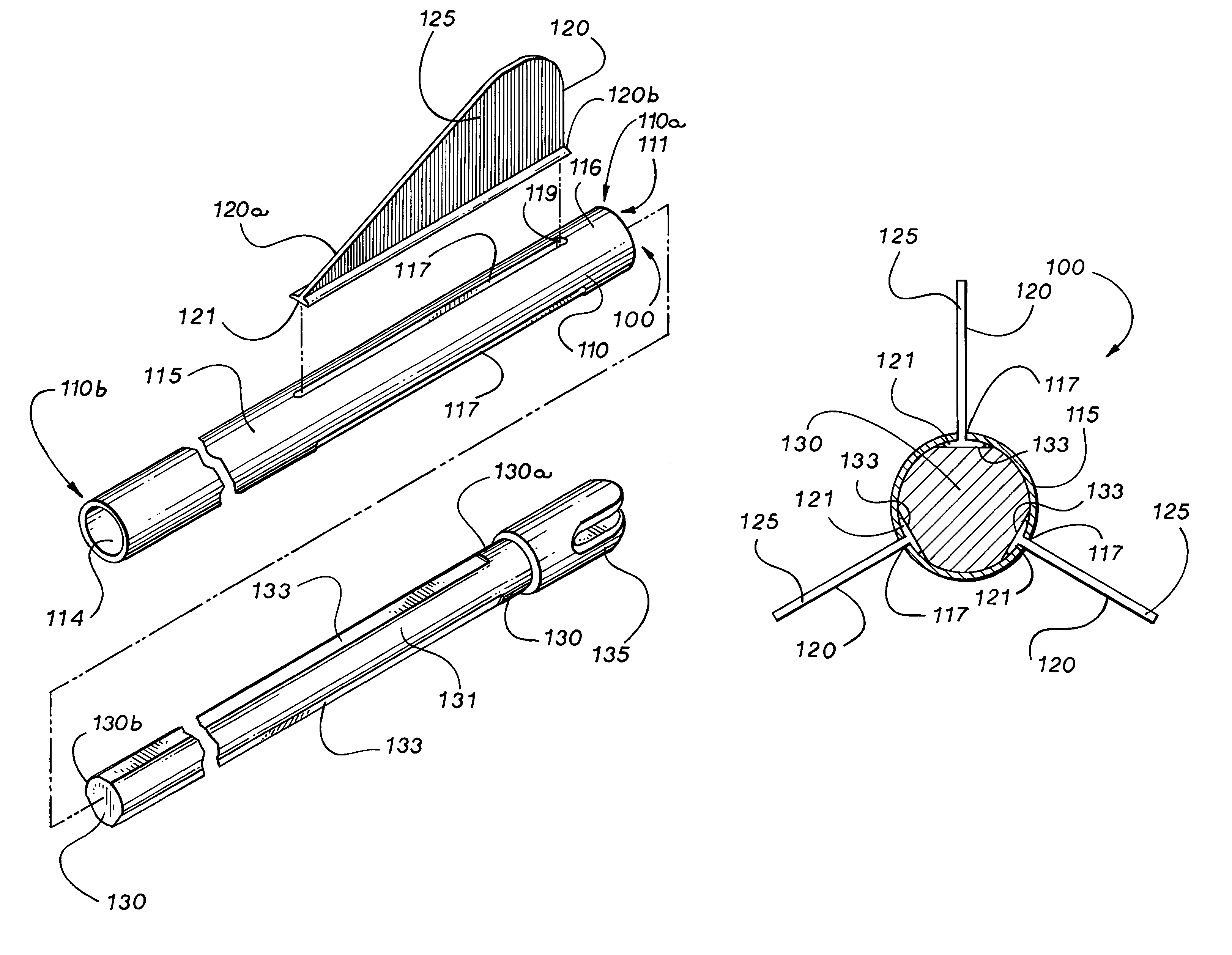 Fletching system and method therefor