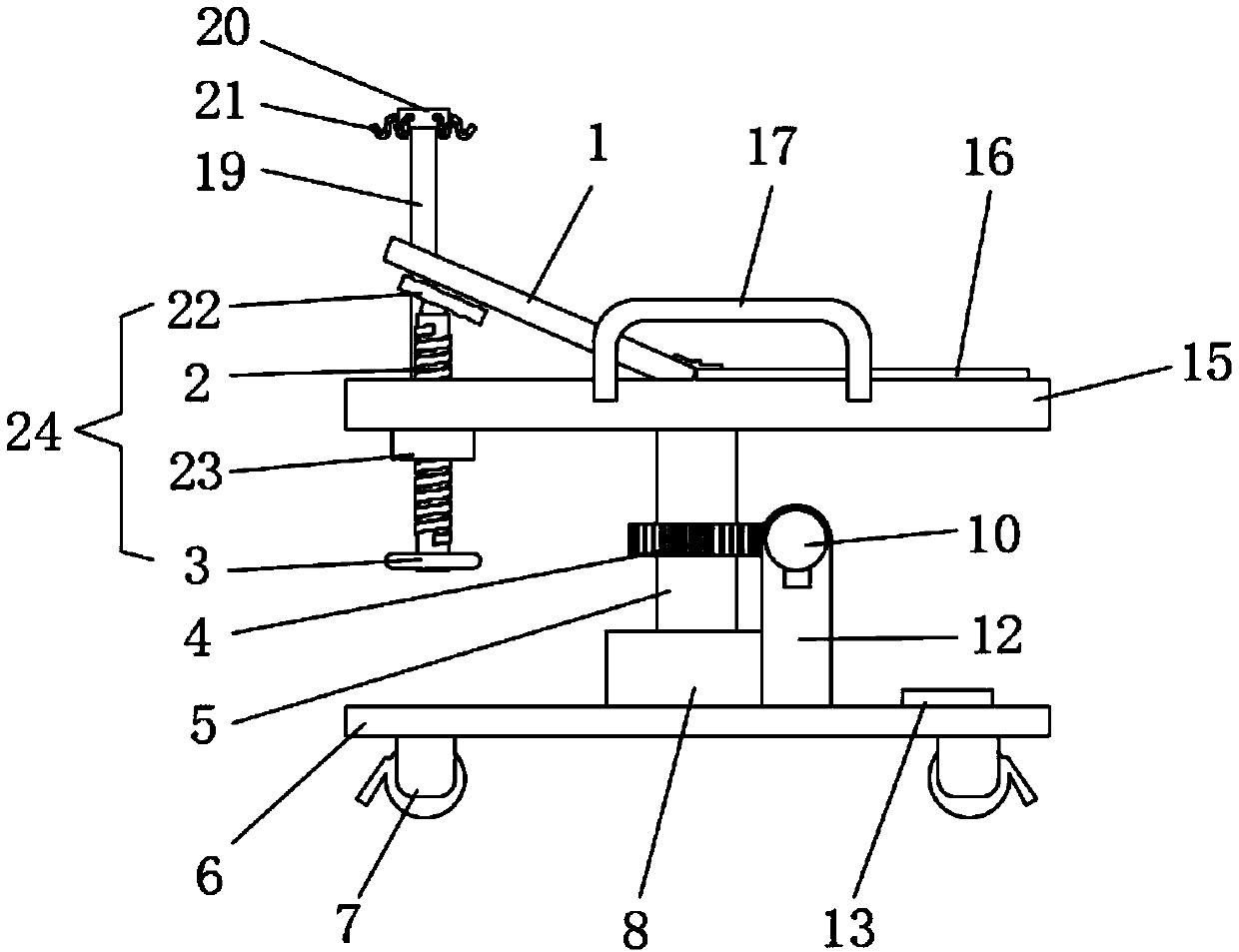 Gynecology and obstetrics nursing rotating examination bed