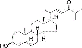 Extraction method of (22trans)-3β-hydroxy-cholesta-5,22-dien-24-one from Pteris racemosus