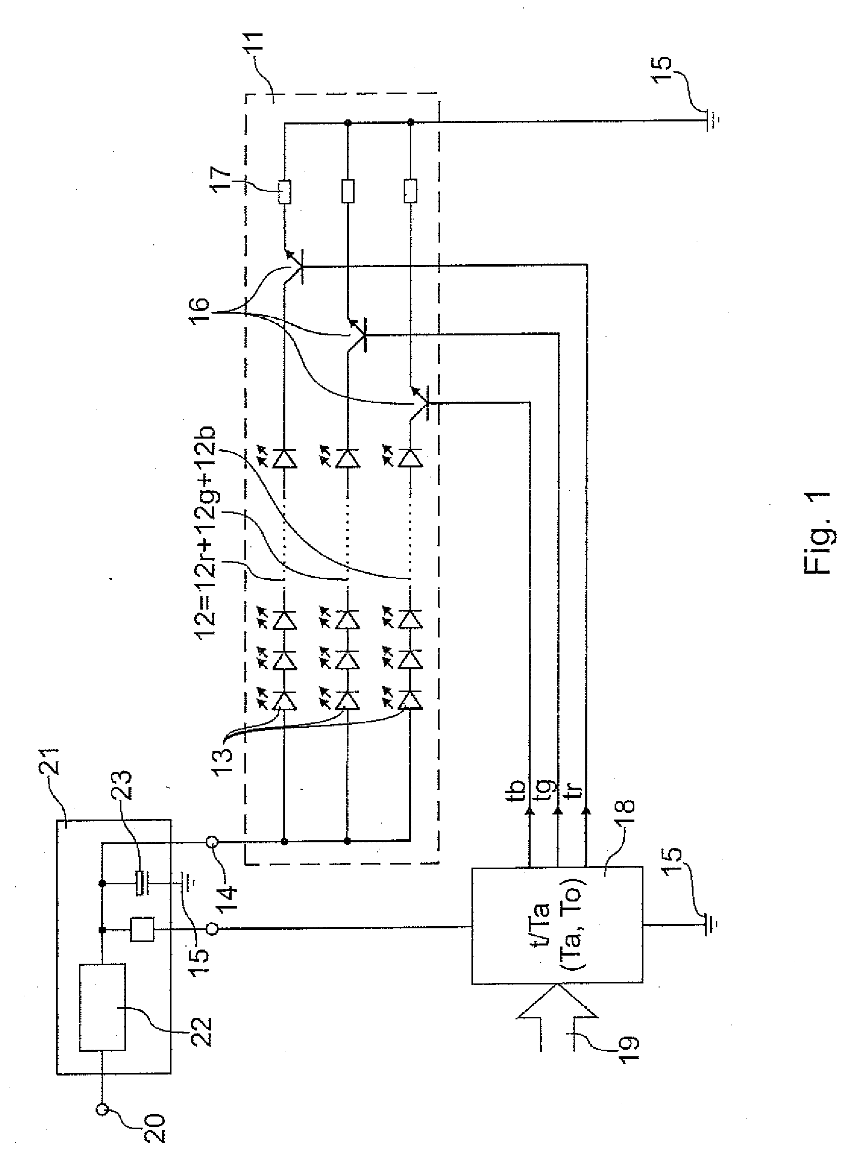 Method for dimming the light emitted from LED lights, in particular in the passenger cabin of an airliner