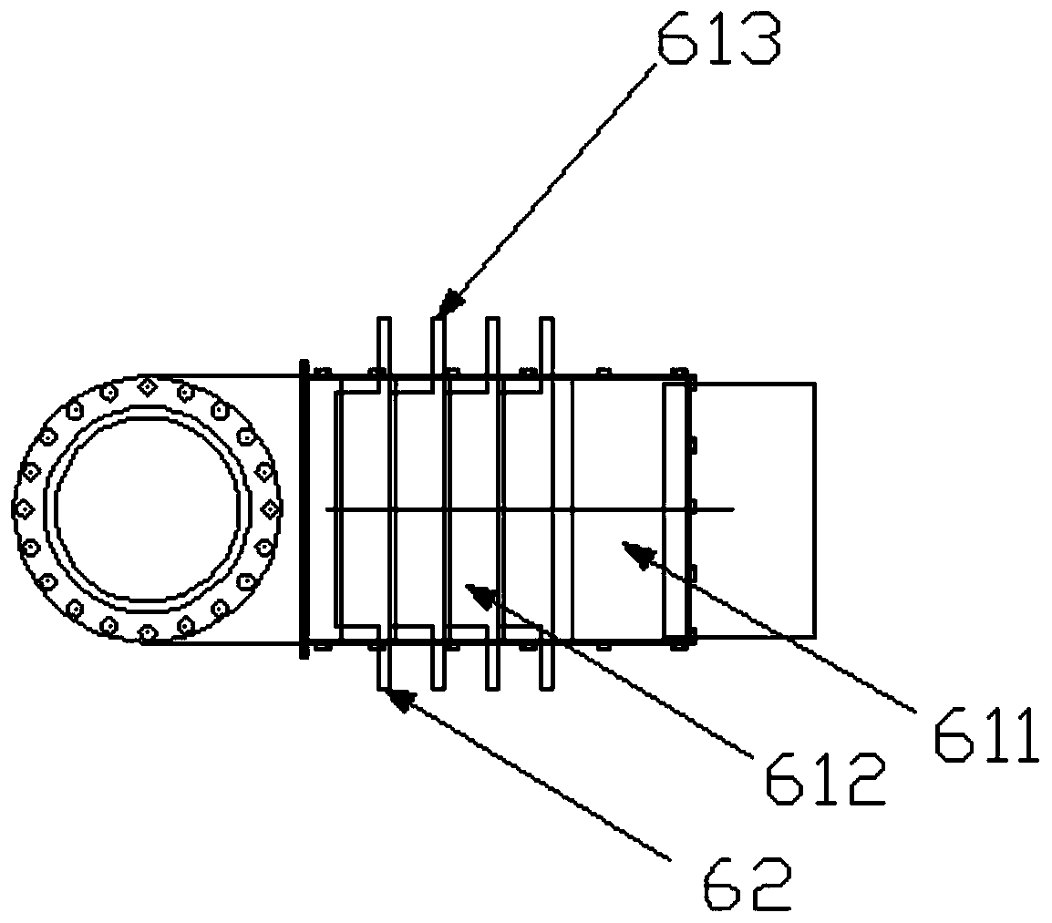 Device and method for disposing industrial waste through multi-stage air flow sorting fixed bed