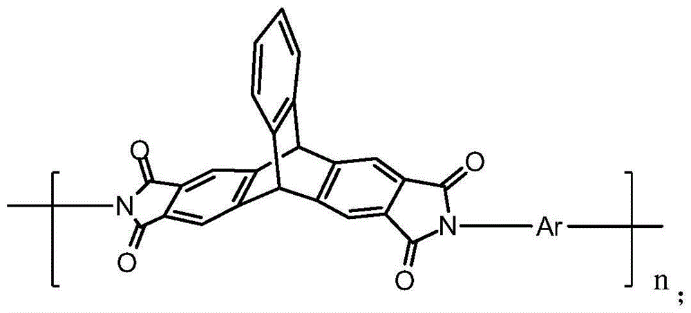 Polyimide based on 2,3,6,7-triptycene tetracarboxylic dianhydride and preparation method of polyimide