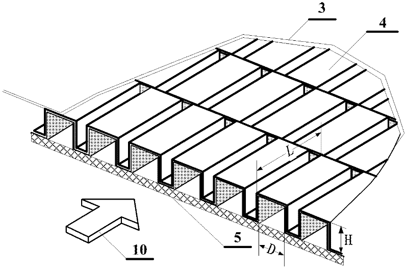 Solar air heat collection device with fluctuant strip fins