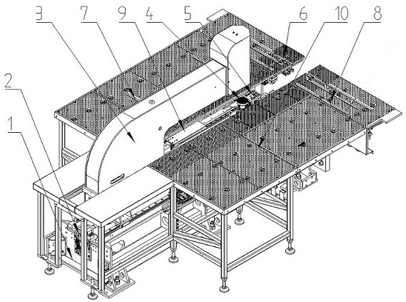 A bending center front feeding equipment