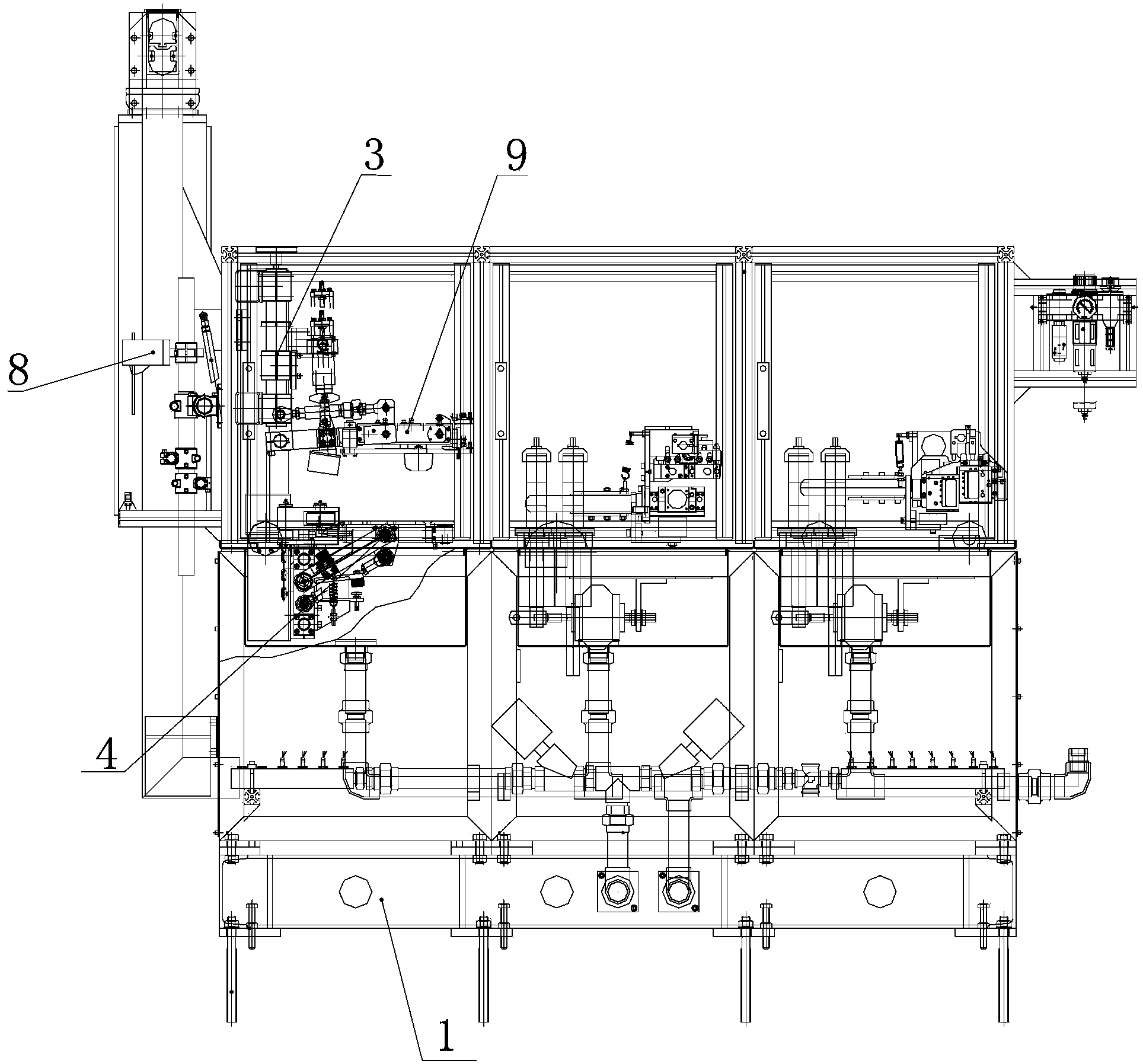 Steel rail ultrasonic on-line detection system and control method thereof