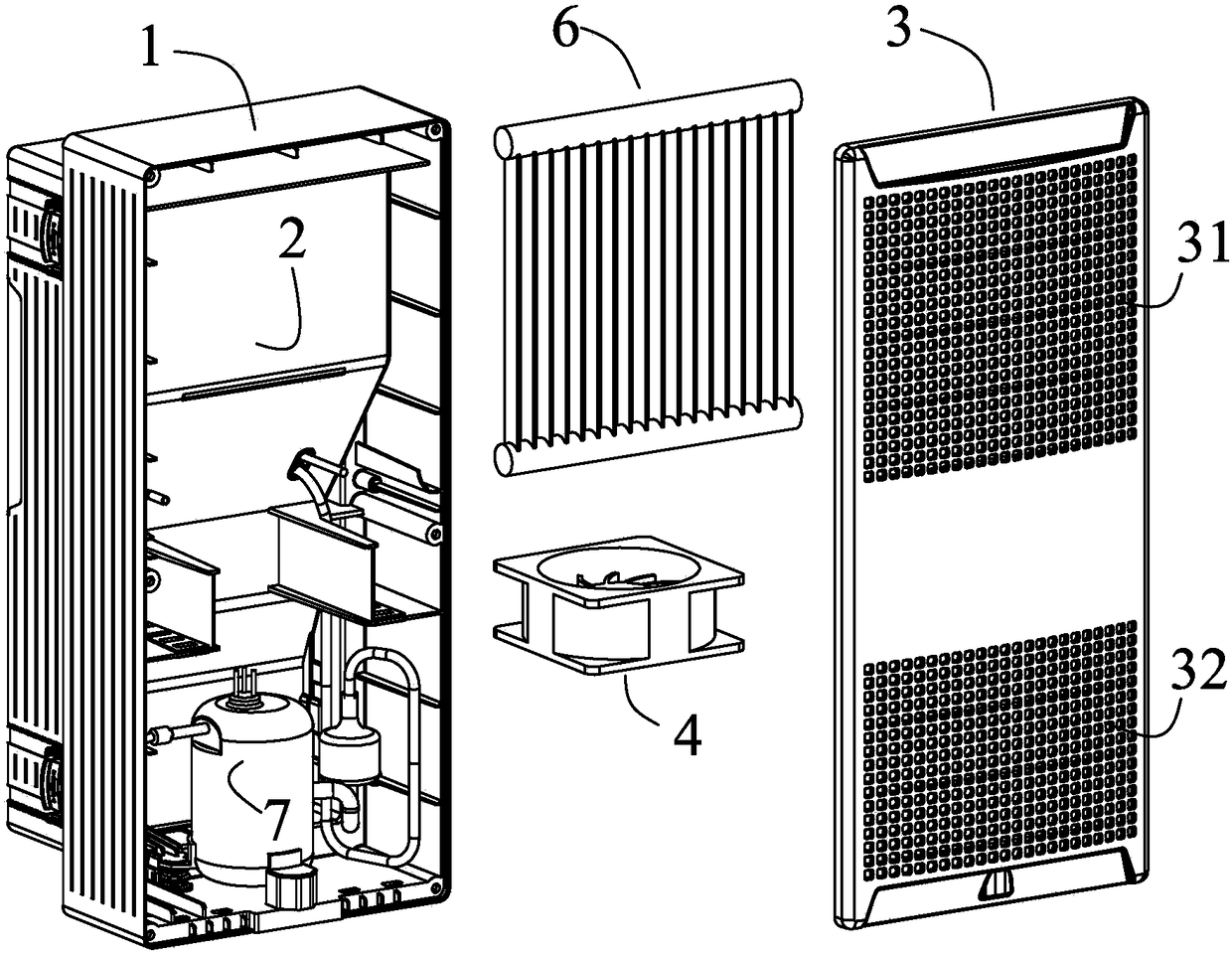 Air conditioner outer cycle shell assembly