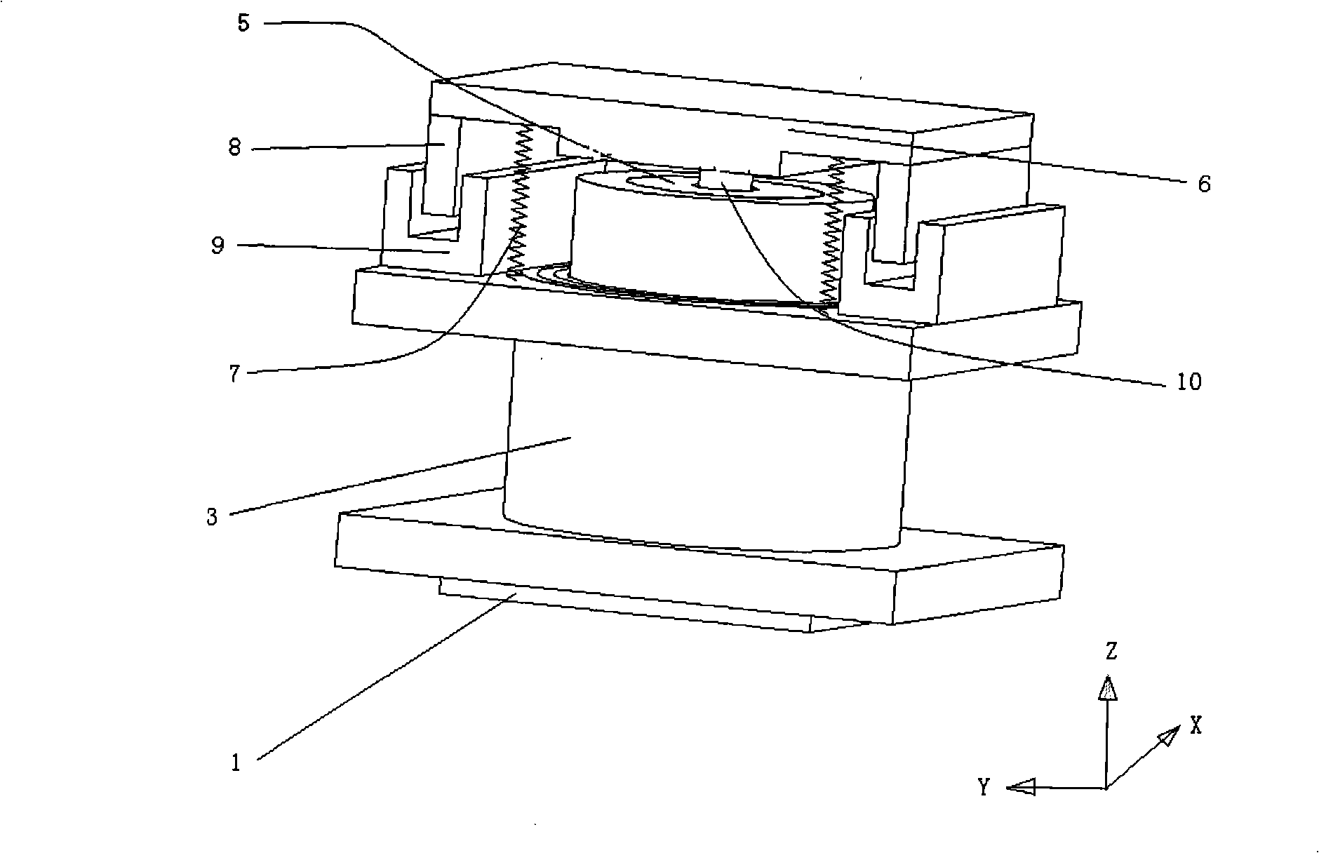 Two-freedom degree electric machine actuating mechanism and corresponding six-freedom degree micromotion platform