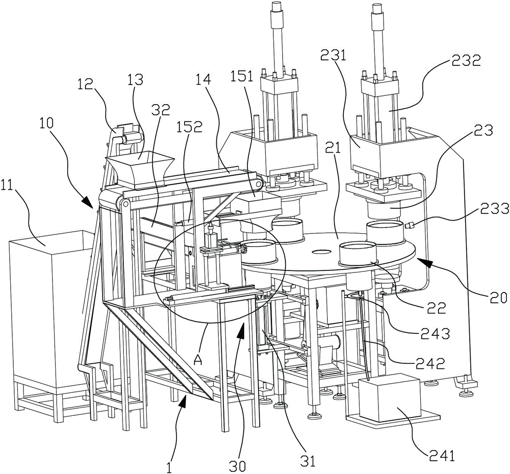 Automatic tea pressing equipment