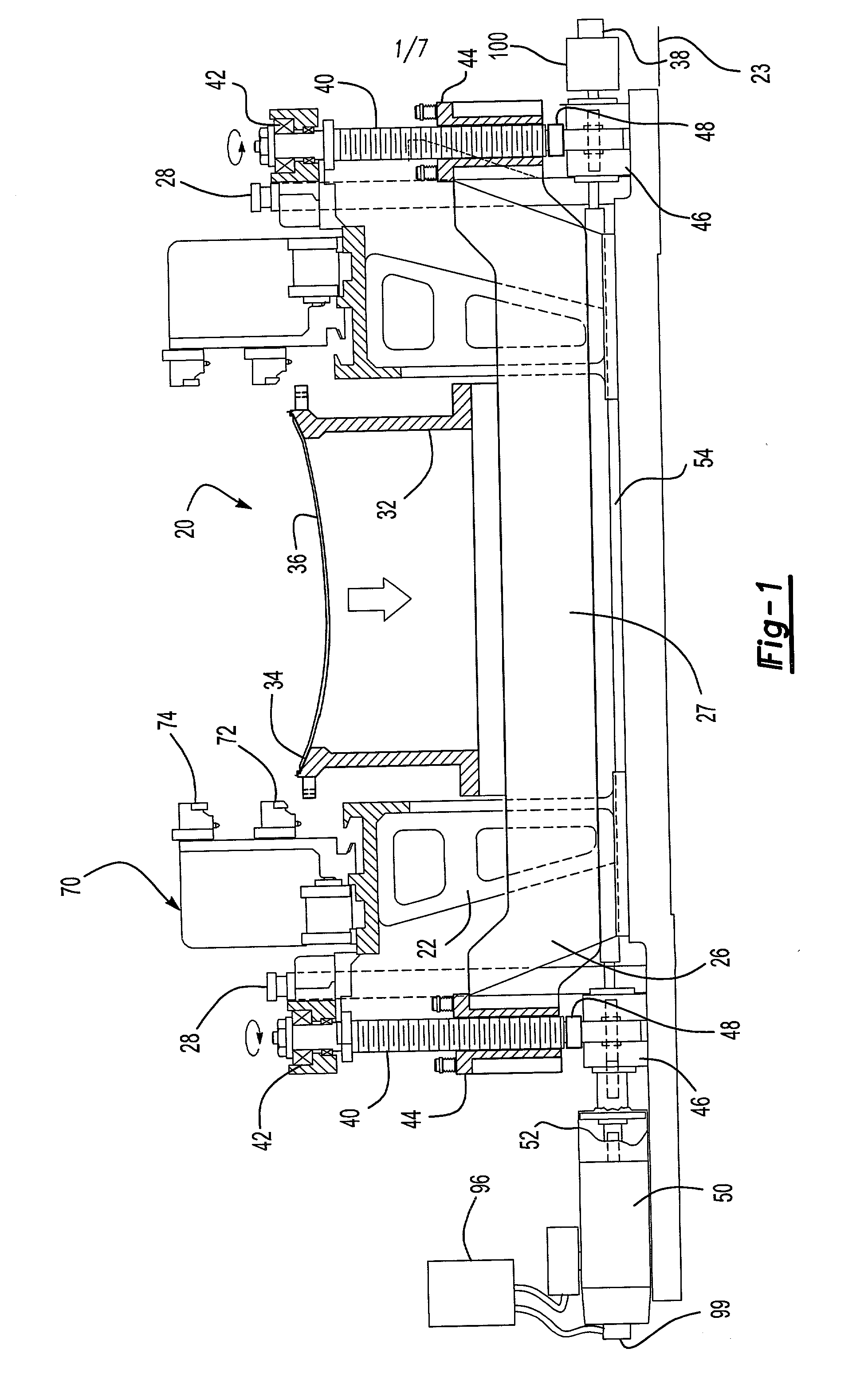 Hemming machine with dual ball screw drive