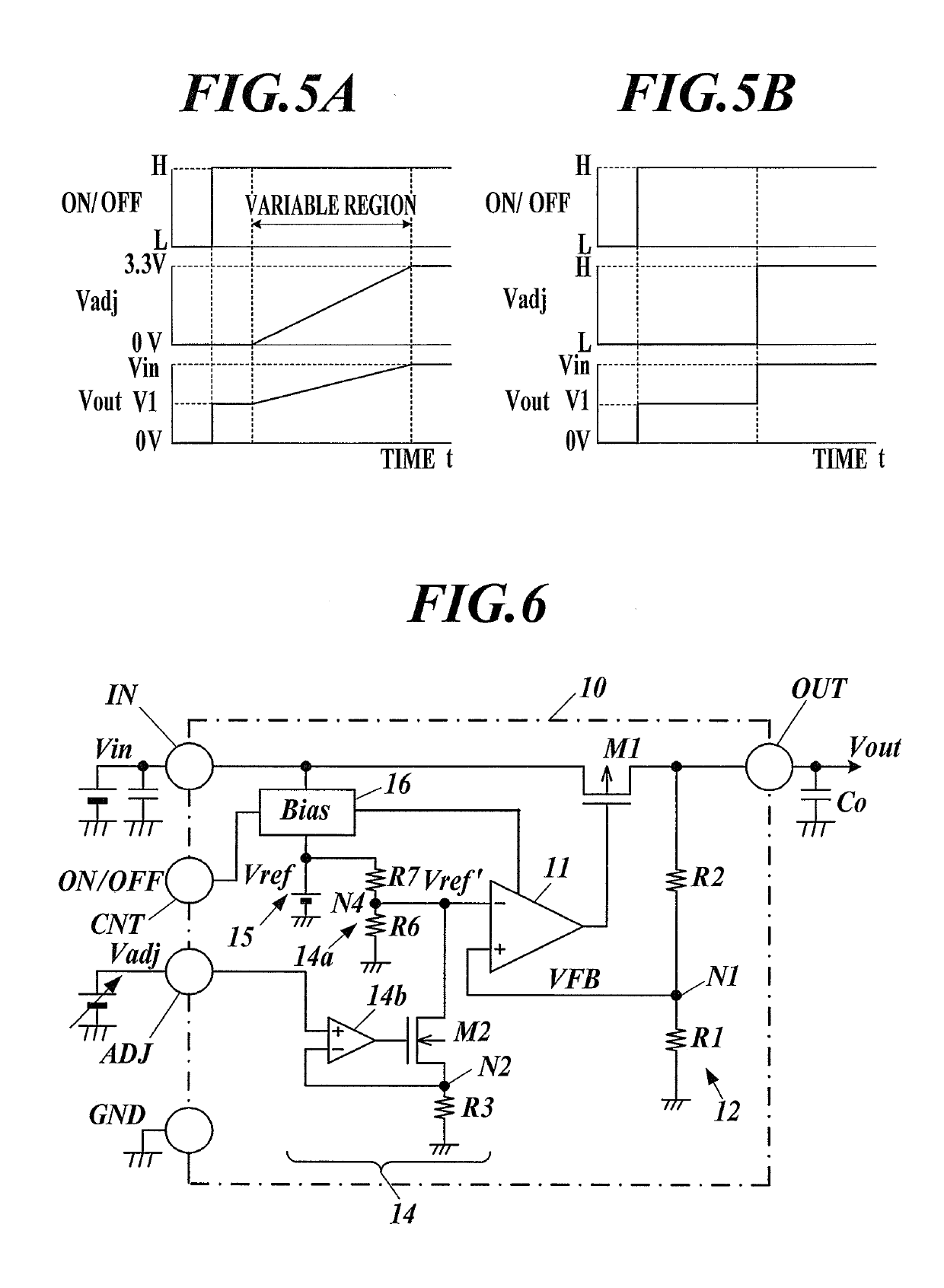 Semiconductor apparatus for power supply control and output voltage variable power supply apparatus