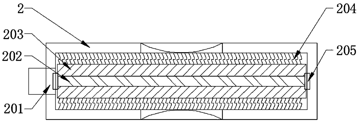 Feed crushing device for breeding chicken and ducks