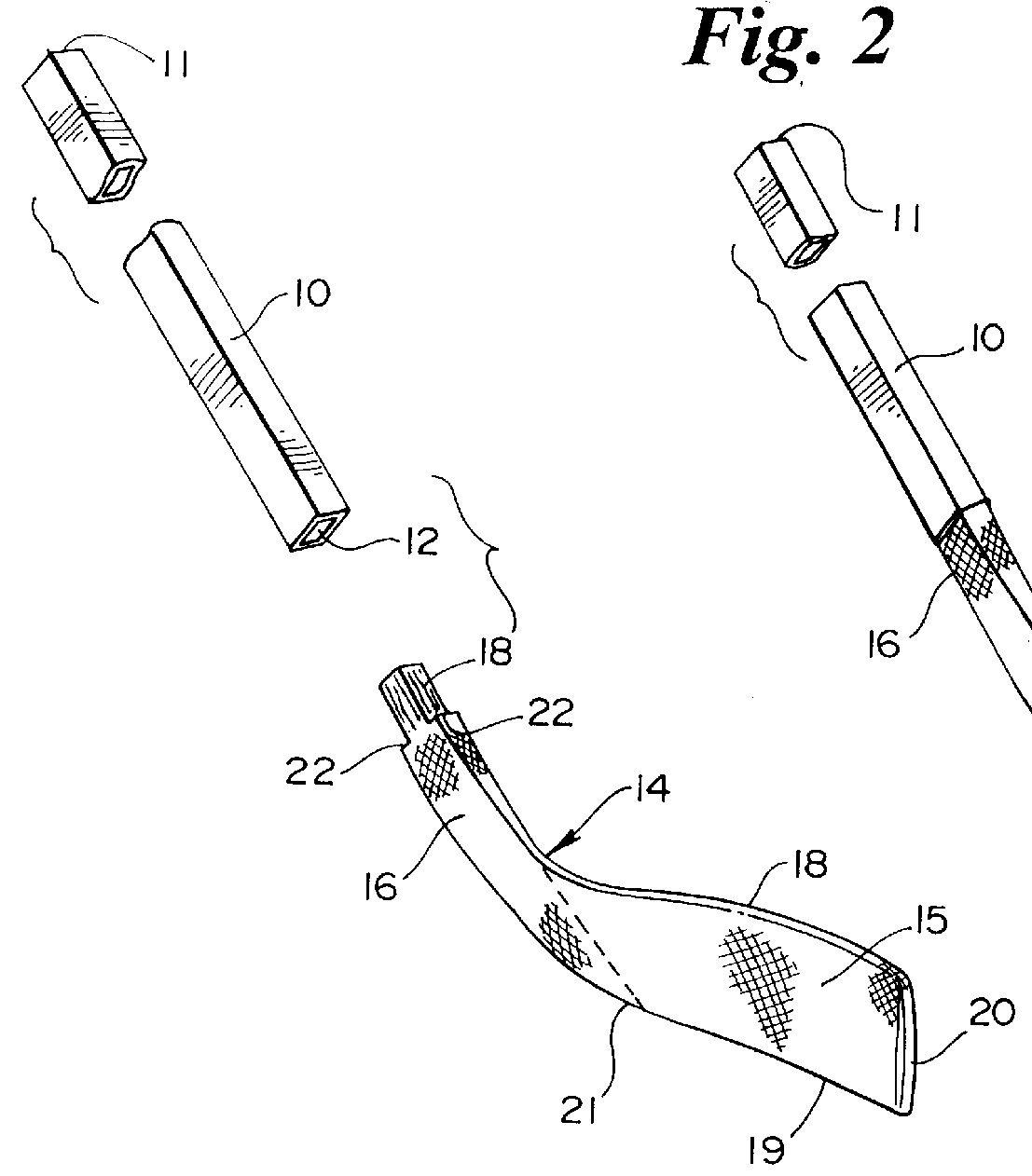 Reinforced hockey replacement blade and method of making the same