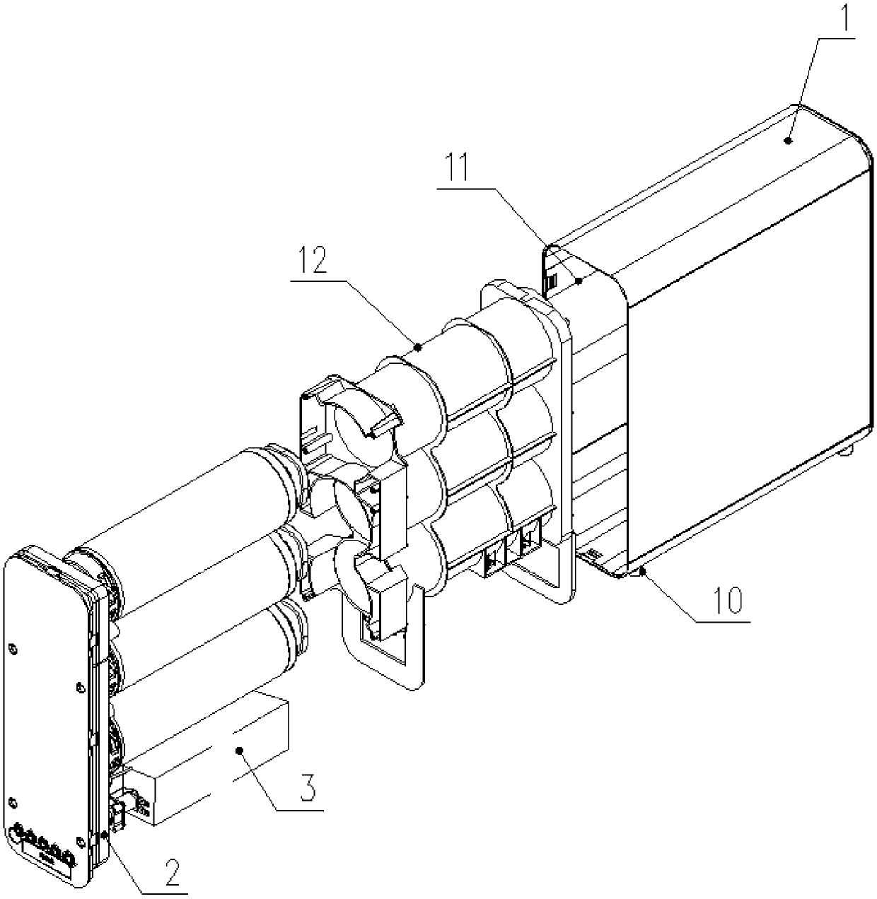 Transverse water purifier applied with spliced waterway board