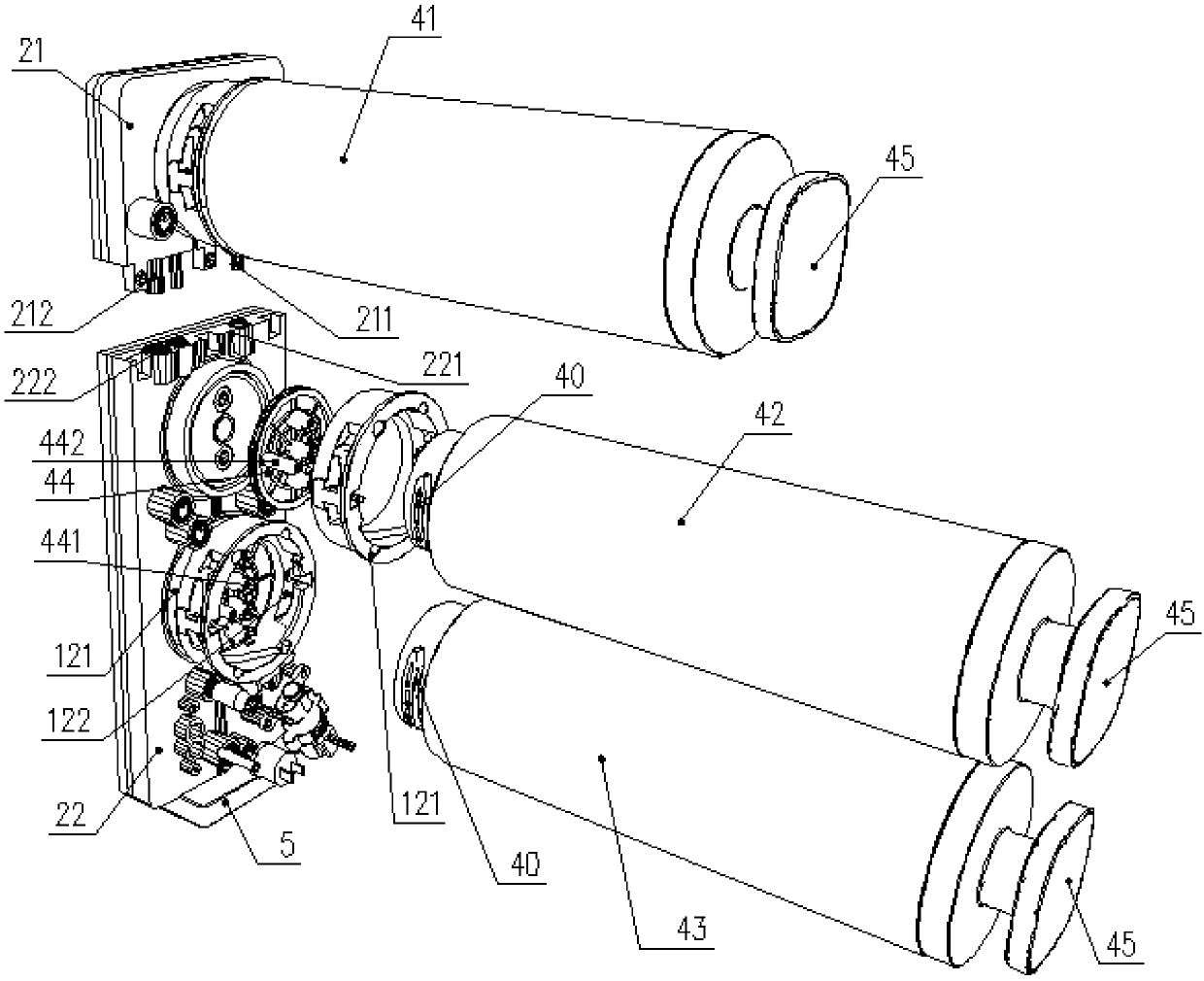 Transverse water purifier applied with spliced waterway board