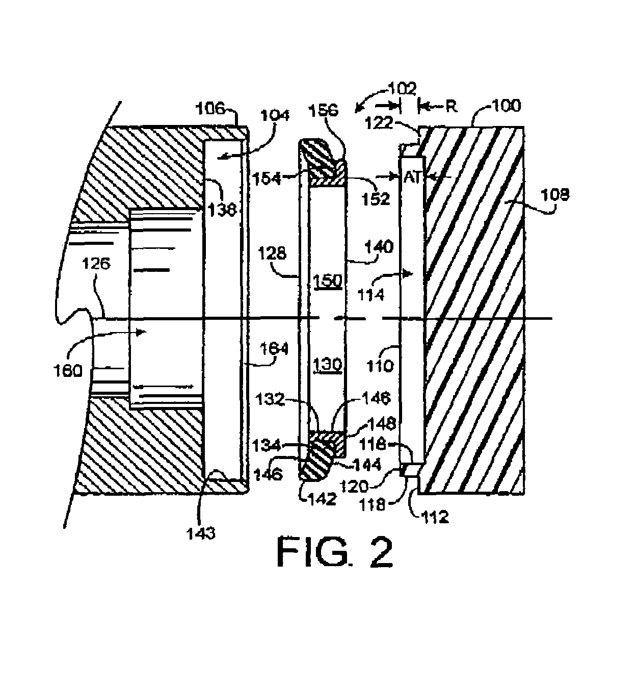 Assembly including face seal sized to interference fit in housing