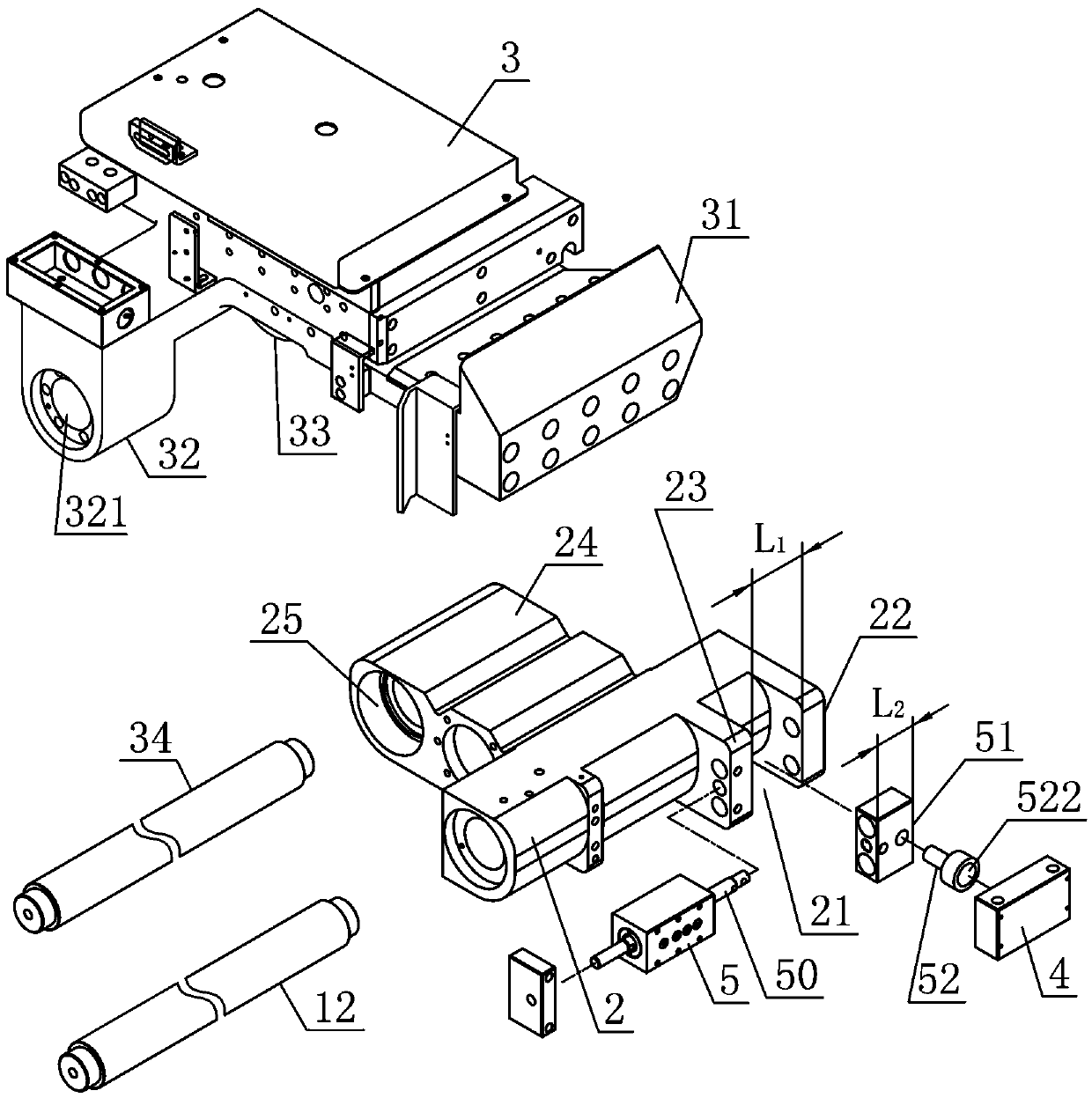 Anti-scratch clamping adjustable device in metal circular saw