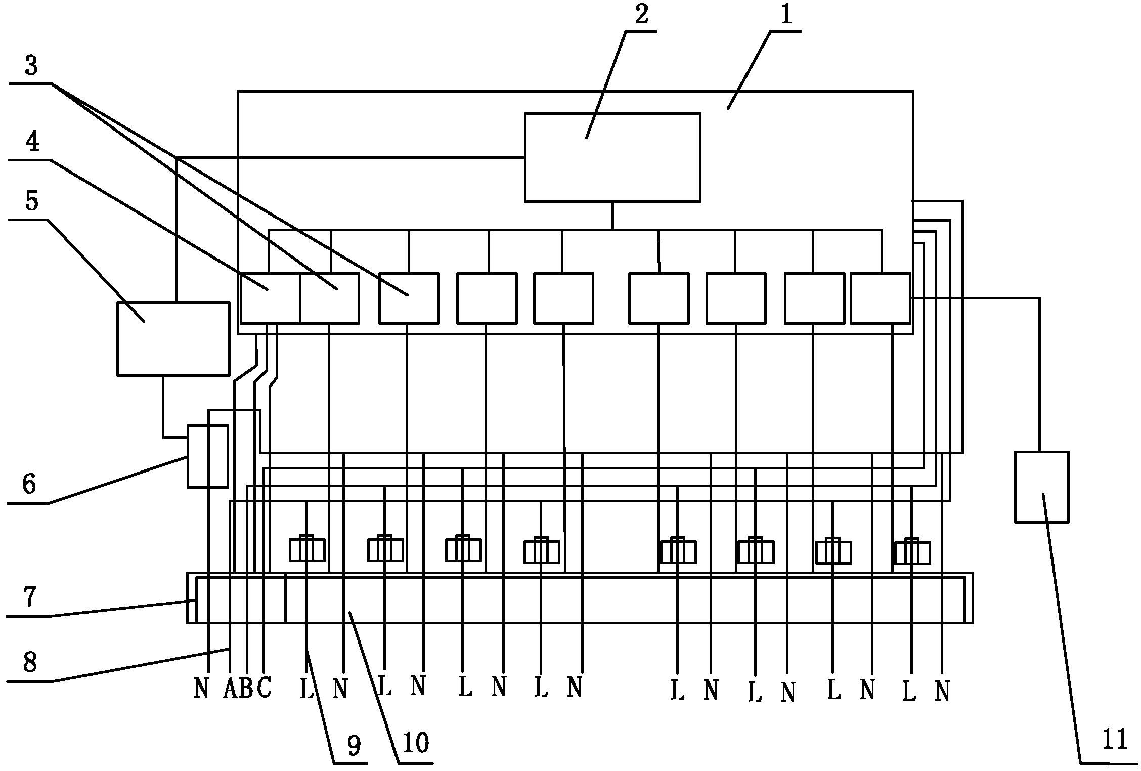 Unit multi-user intelligent electric energy meter box