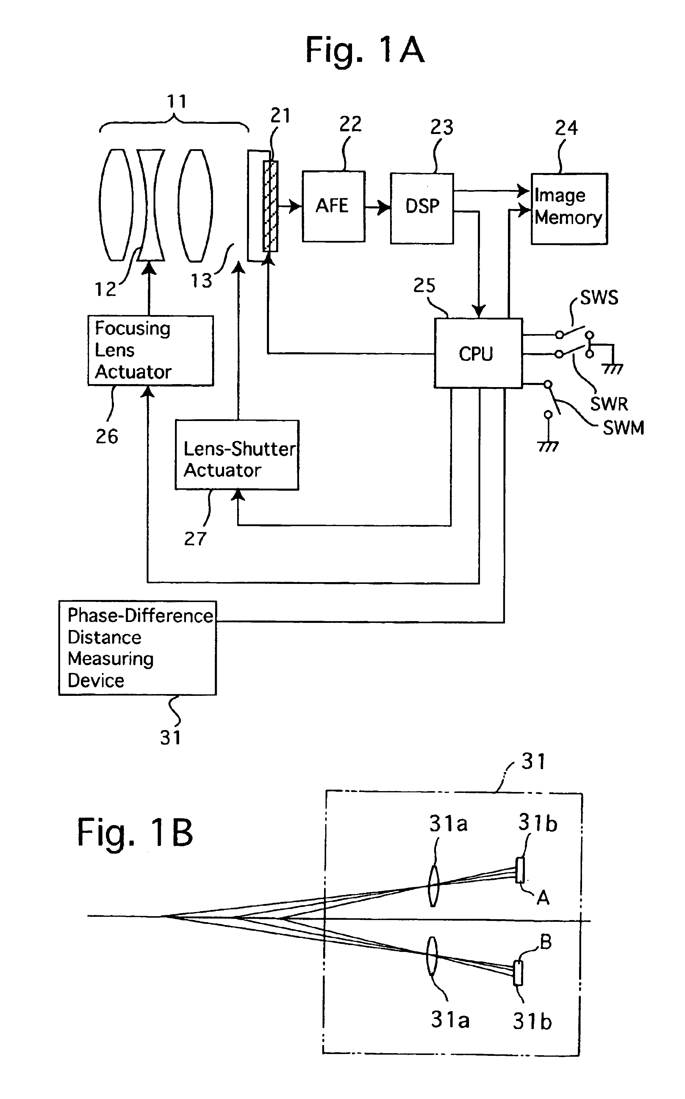 Passive autofocus system for a camera