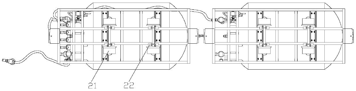 Liquid carbon dioxide fire extinguishing device for emergency rescue in disaster areas