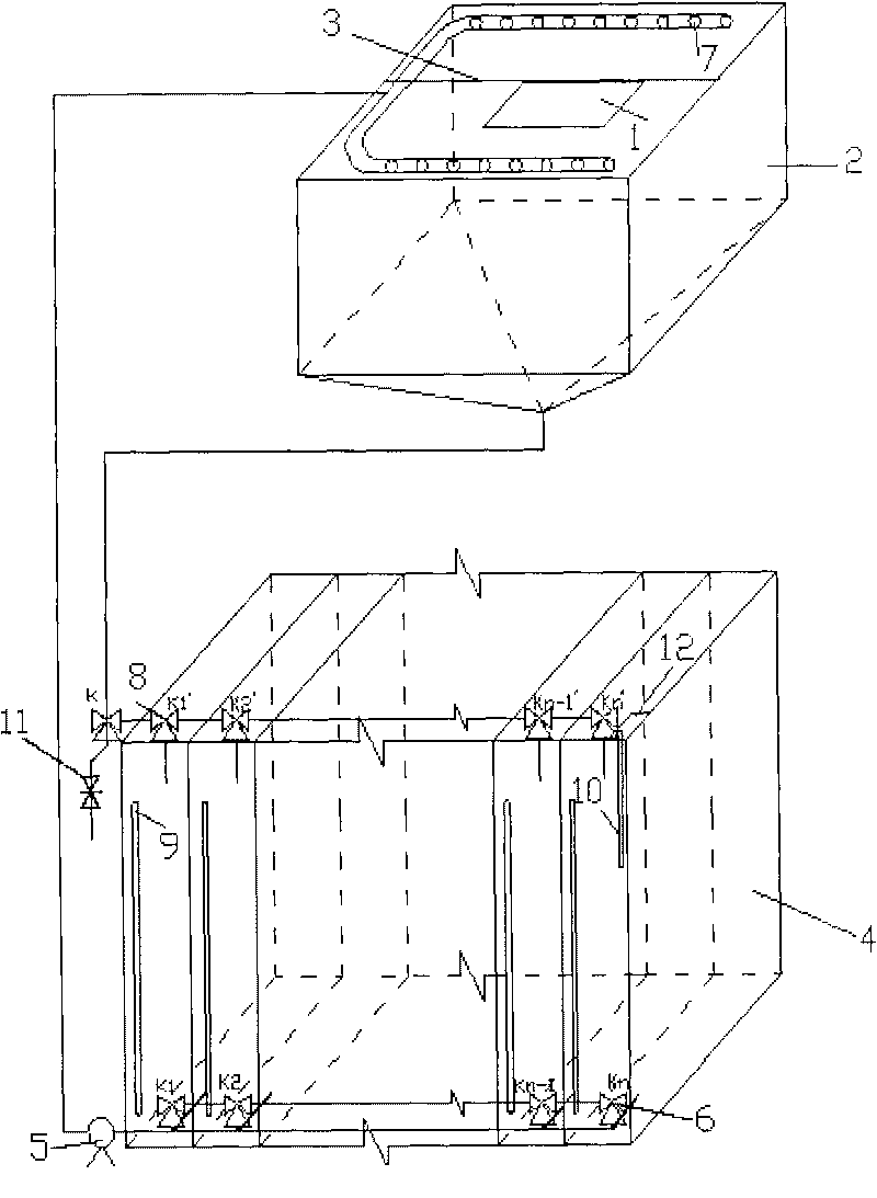 Treatment device and method for realizing electroplating wastewater zero-release by circulated spraying method