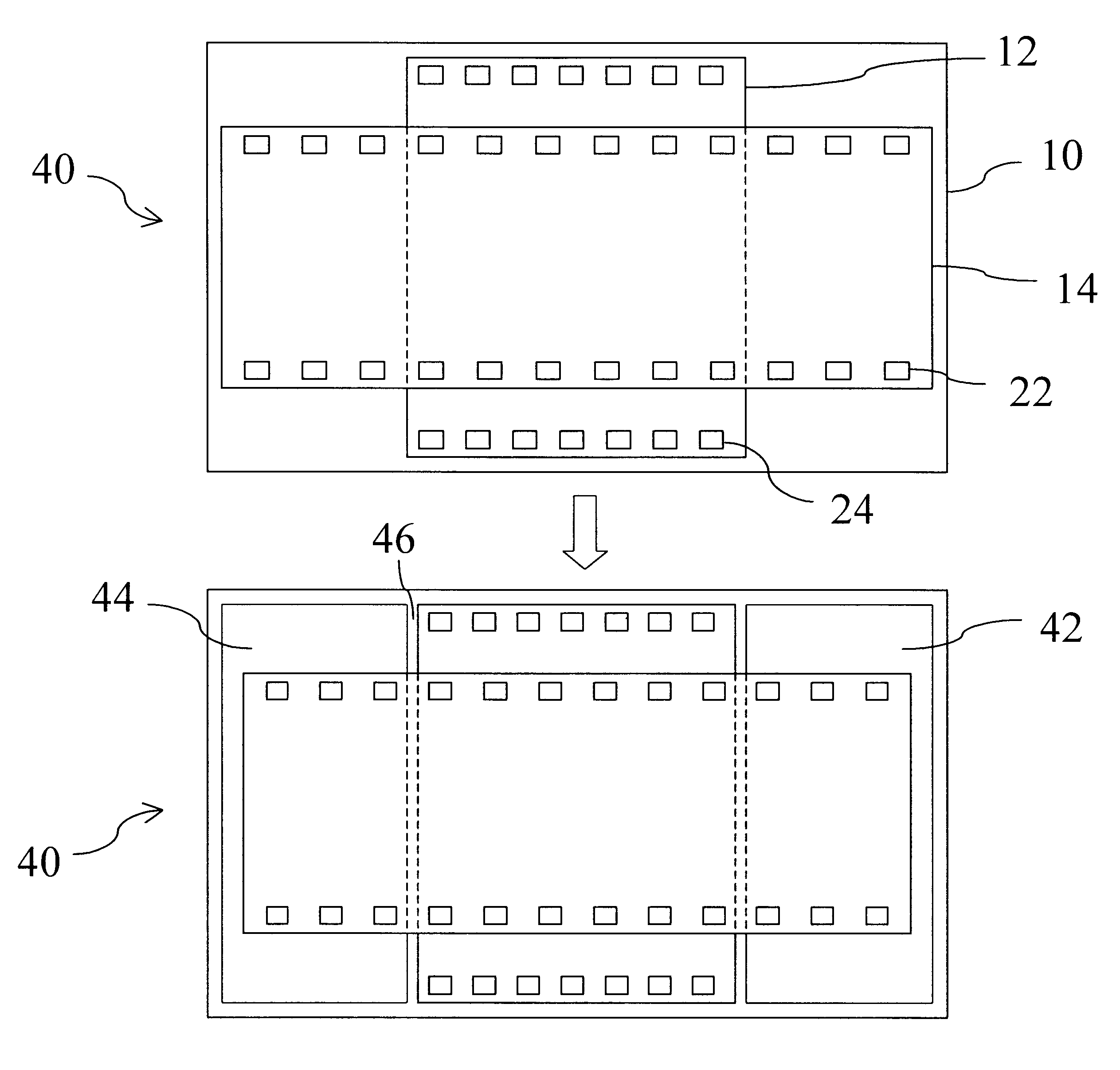 Stacked chip scale package structure