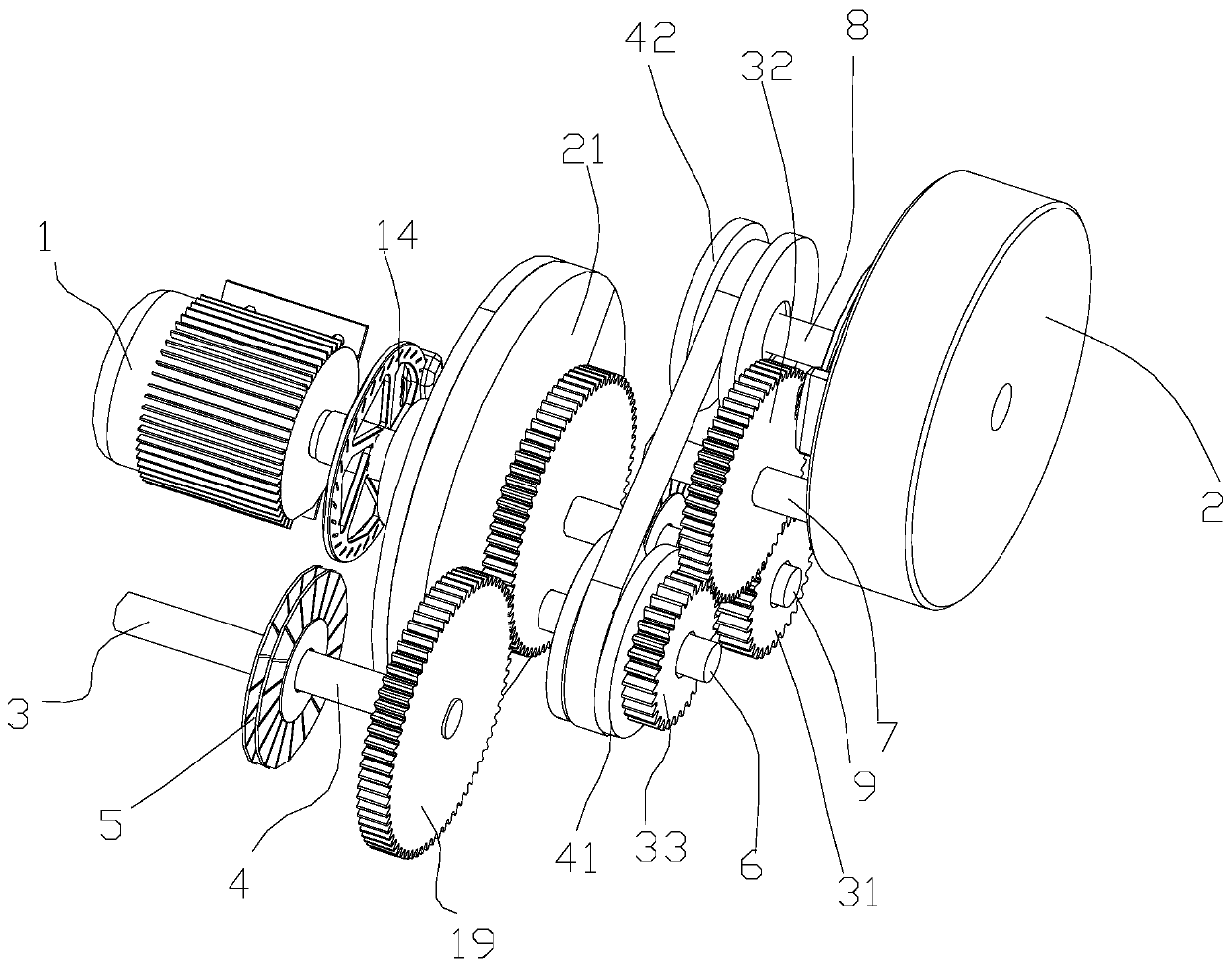 Power dividing type kinetic energy recovery system and working method thereof