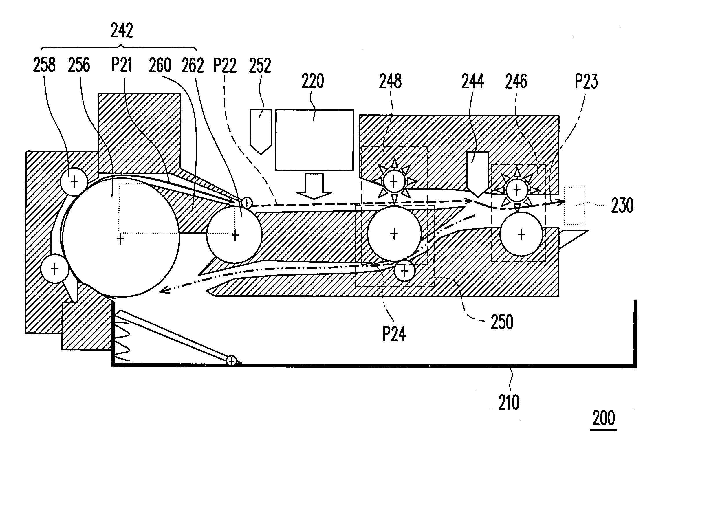 Sheet-feeding module for double-side printing and double-side printing method