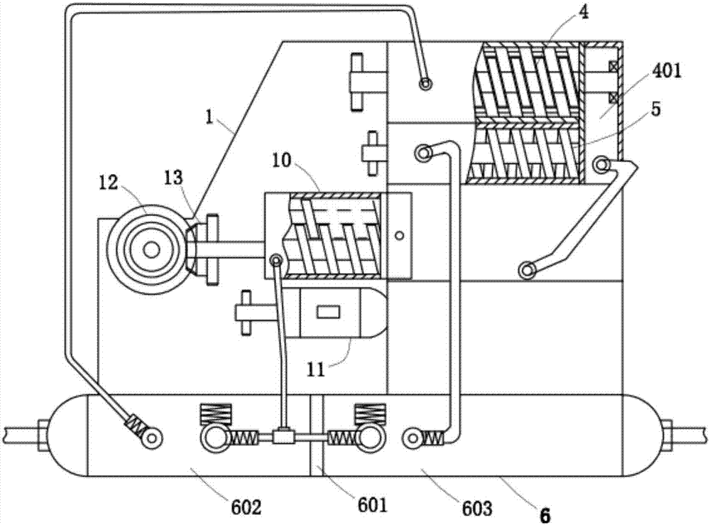 Compressed air circulation power device