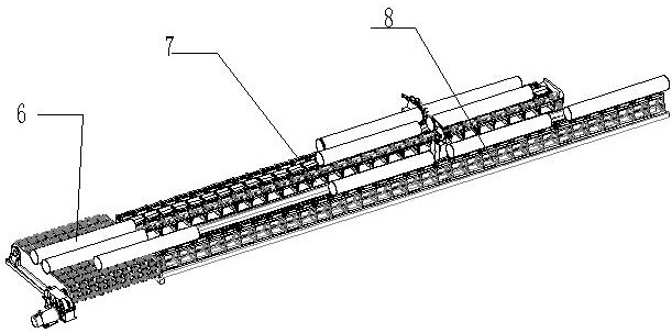 A carbon material roasting and graphitization production line hoisted by bridge lifting equipment