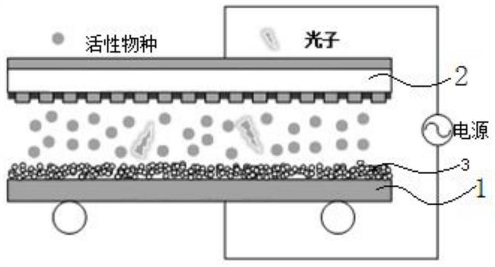 Inorganic filler high-flux hydroxylation method and device based on low-temperature plasma