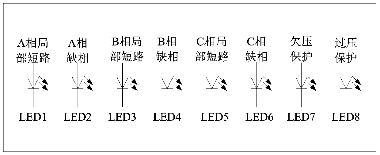 A safety protection circuit for three-phase AC motor