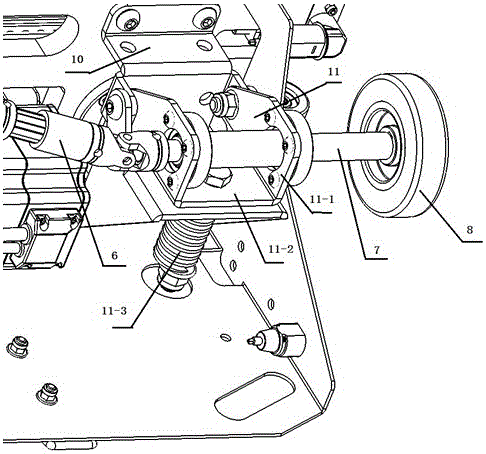 Adjustable damping rail guide vehicle