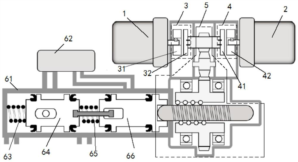 Brake-by-wire system with complete failure operation capacity and vehicle