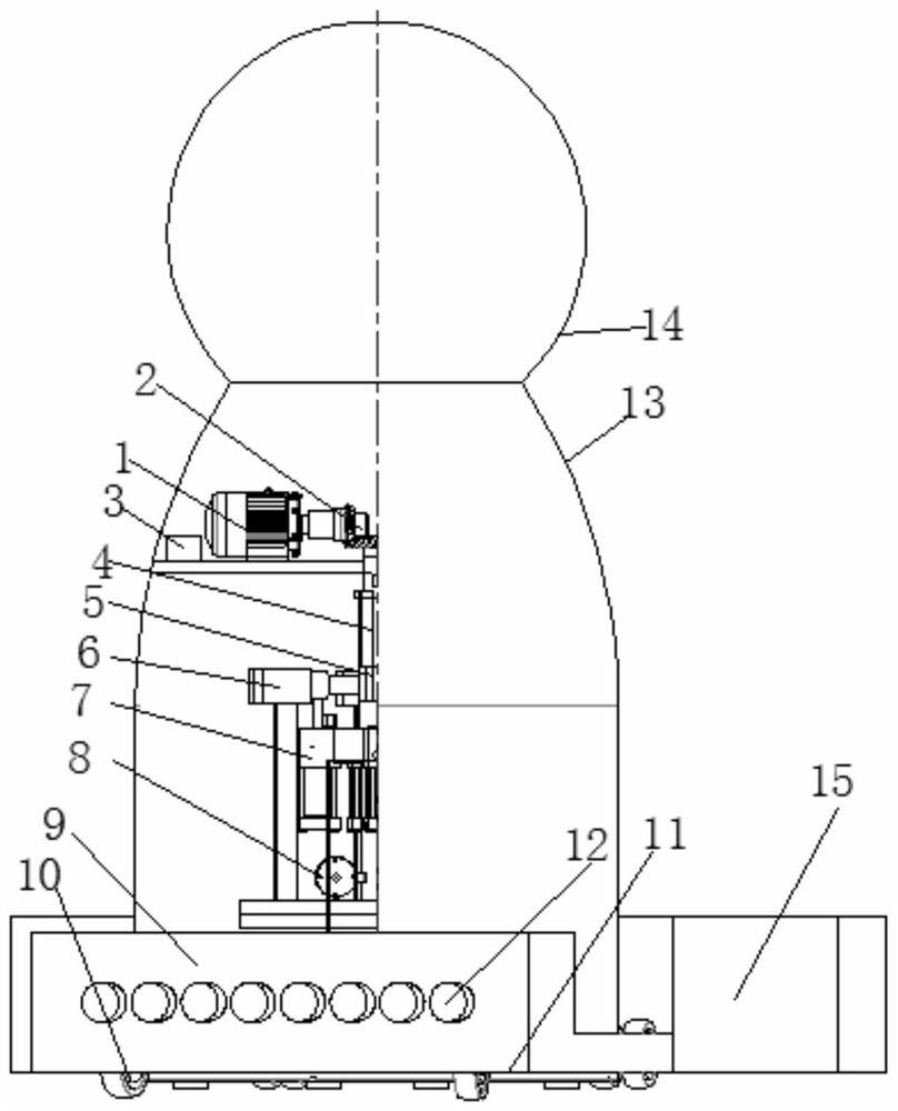 Pneumatic control rotation mop cleaning robot