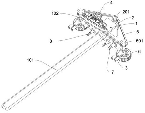 Surface accumulated snow removing device of solar photovoltaic module