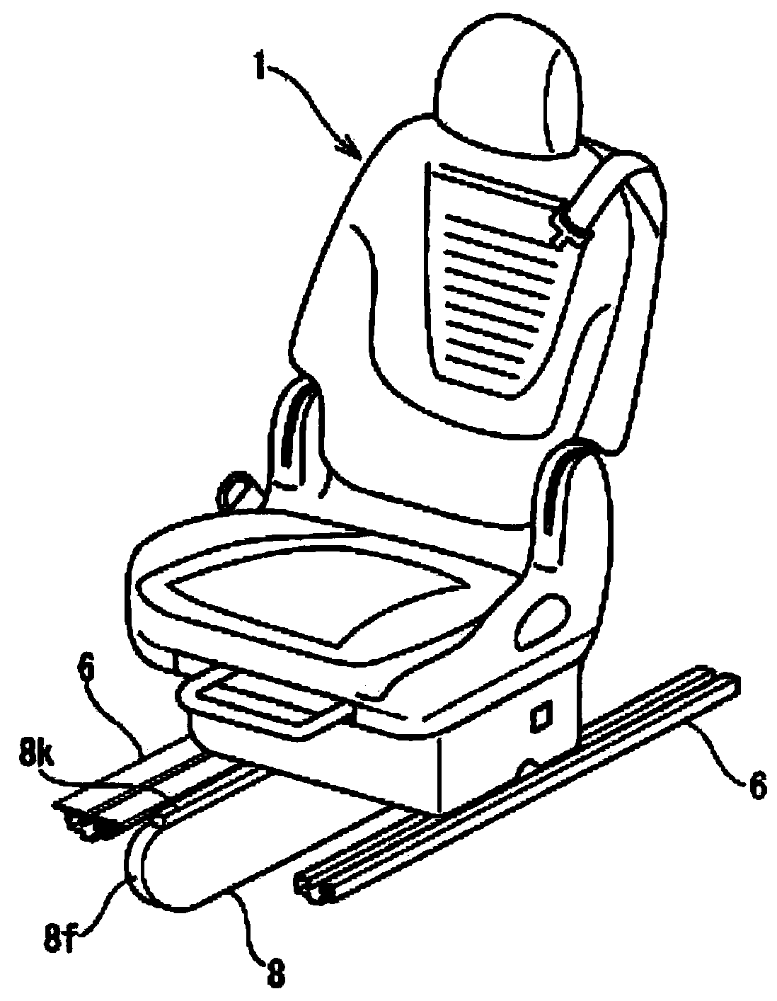 Wire harness routing device for sliding seat