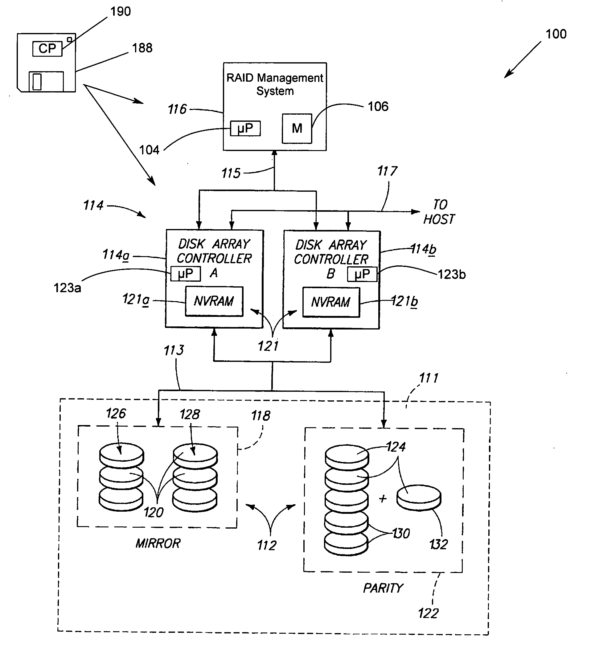 Method, apparatus and program storage device that provide virtual space to handle storage device failures in a storage system